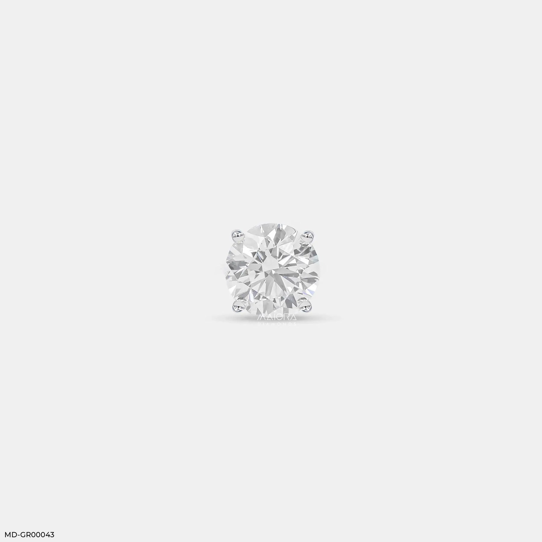 Minimalistic Solitaire Diamond Mens Studs Earrings 9K Rose Gold