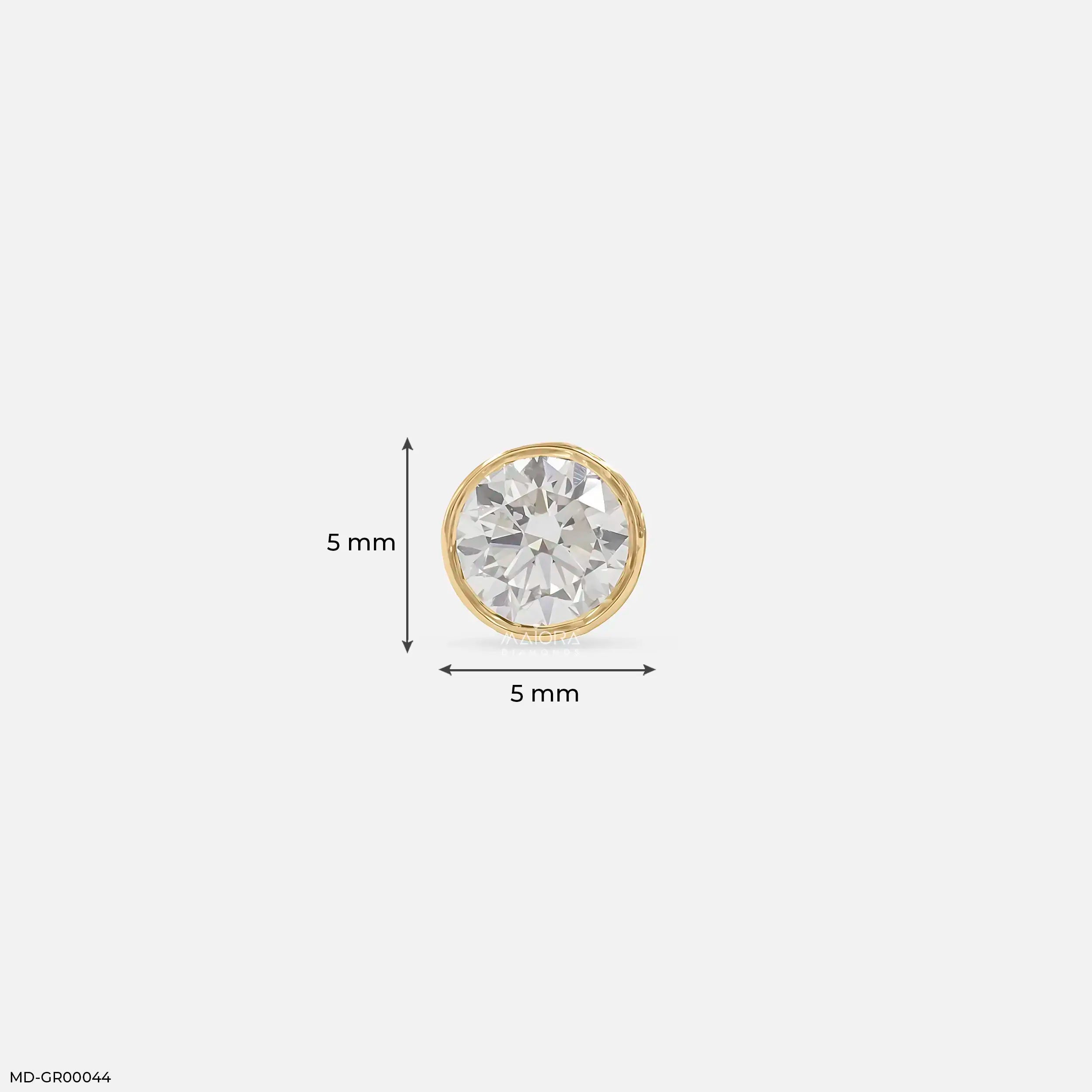 Exclusive Solitaire Diamond Mens Stud Earring 9K Rose Gold