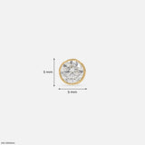 Exclusive Solitaire Diamond Mens Studs Earrings 9K Rose Gold