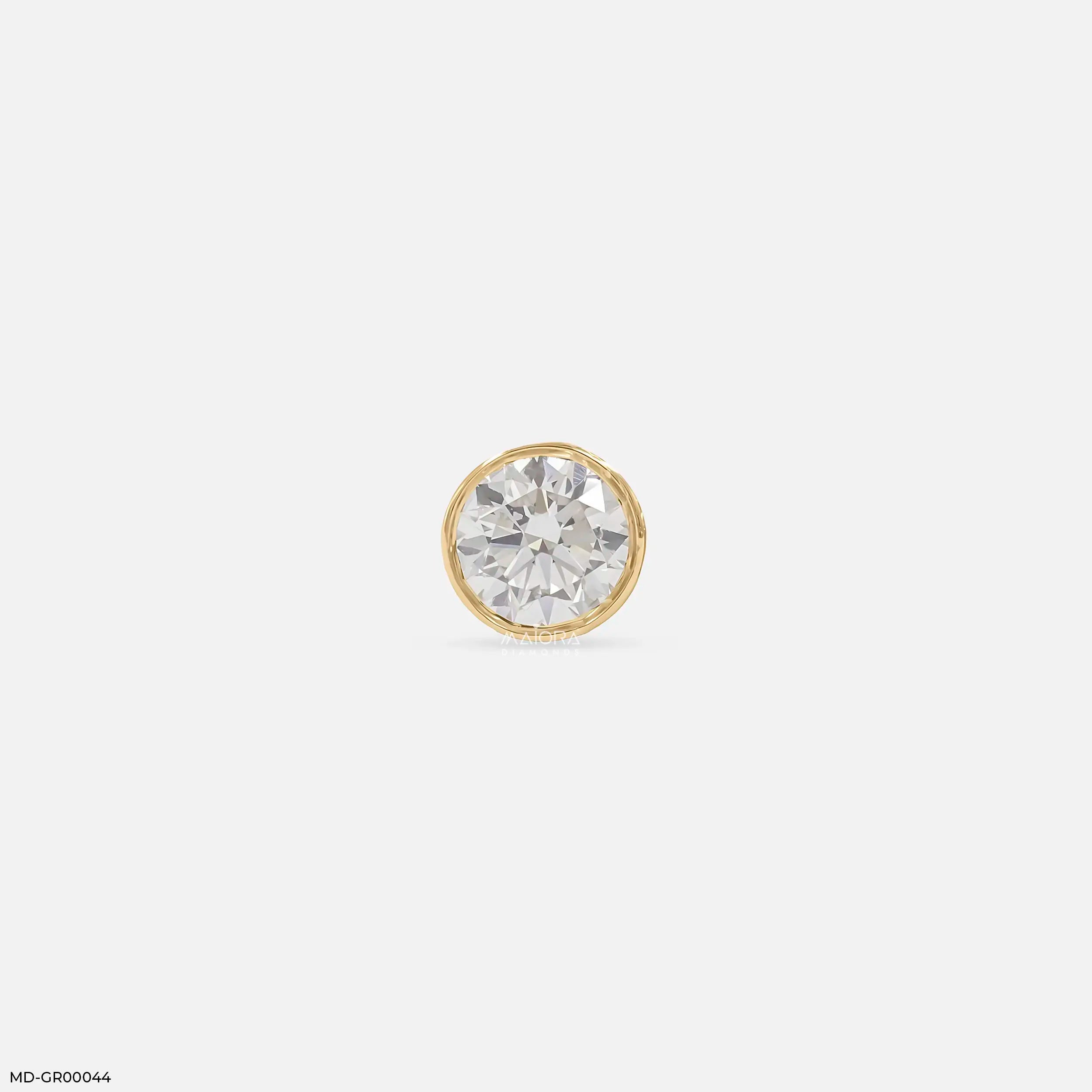 Exclusive Solitaire Diamond Mens Stud Earring 9K Rose Gold