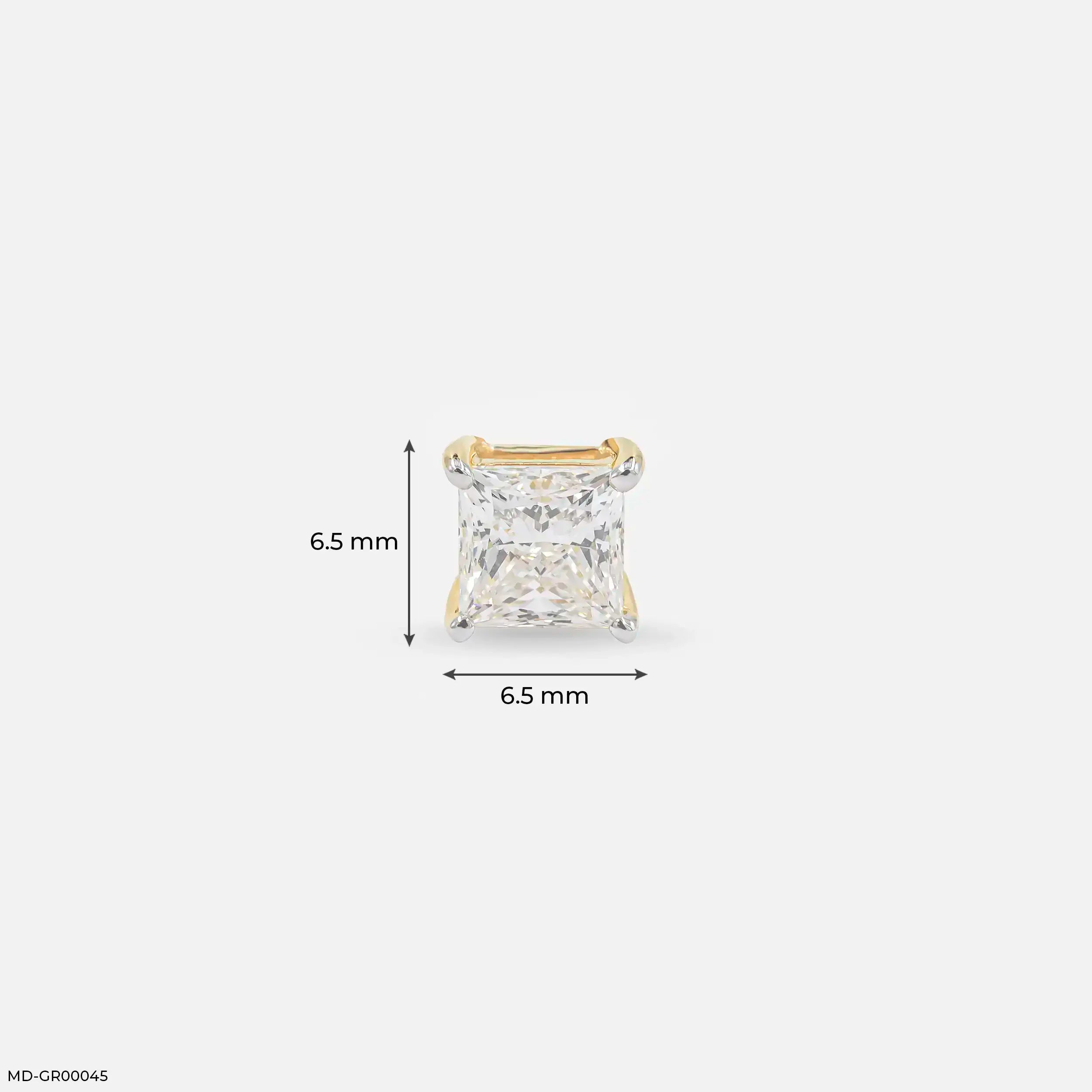 Vantage Solitaire Diamond Mens Stud Earring 9K Yellow Gold