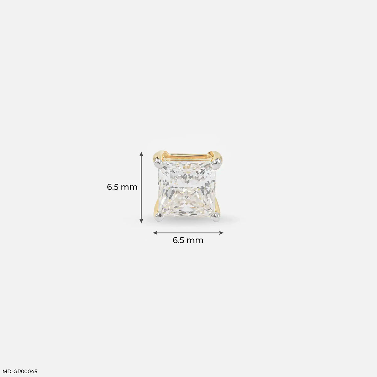 Vantage Solitaire Diamond Mens Stud Earring