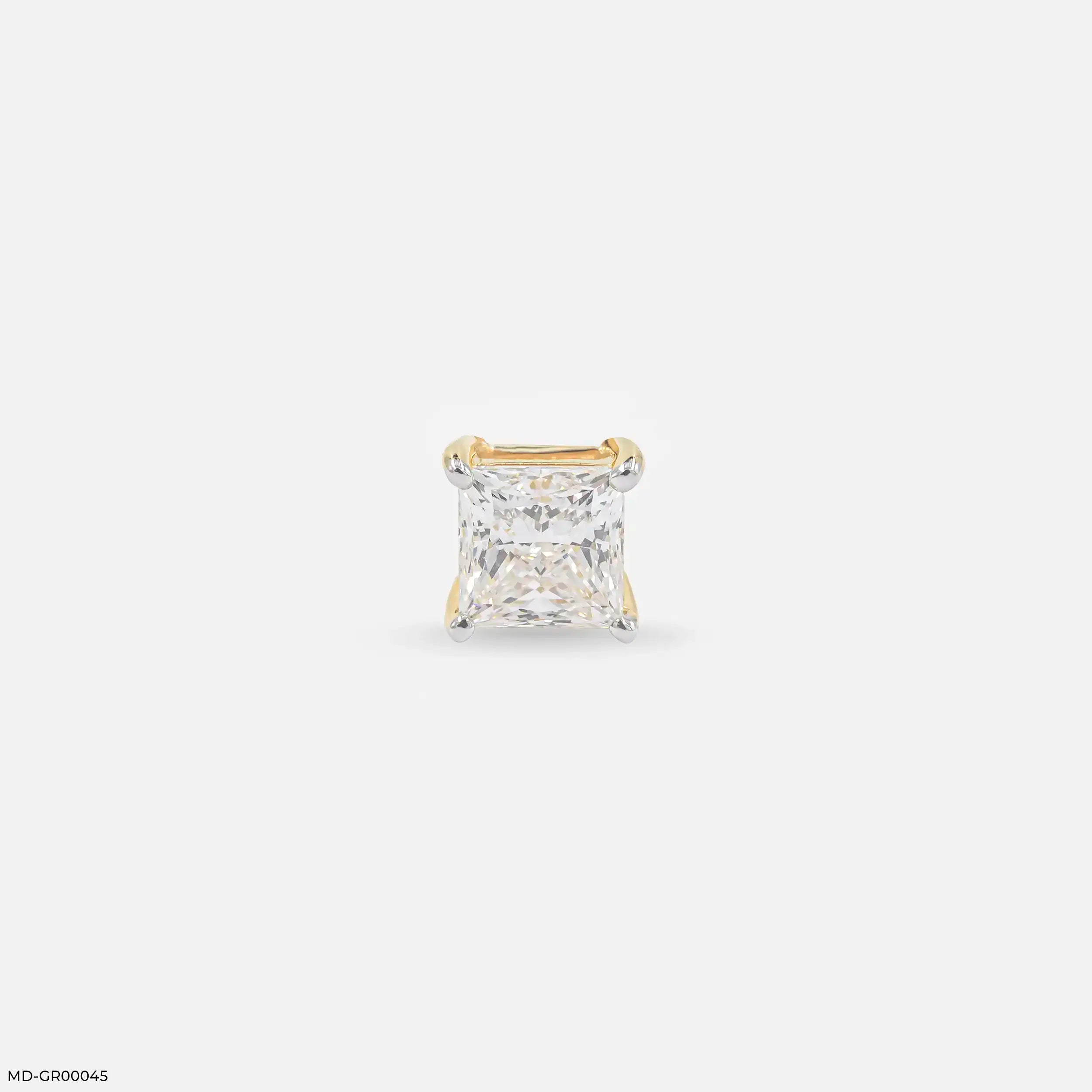 Vantage Solitaire Diamond Mens Stud Earring 9K Yellow Gold