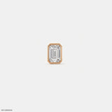 Regent Emerald Solitaire Mens Stud Earring Platinum 950