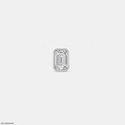 Regent Emerald Solitaire Mens Stud Earring Platinum 950