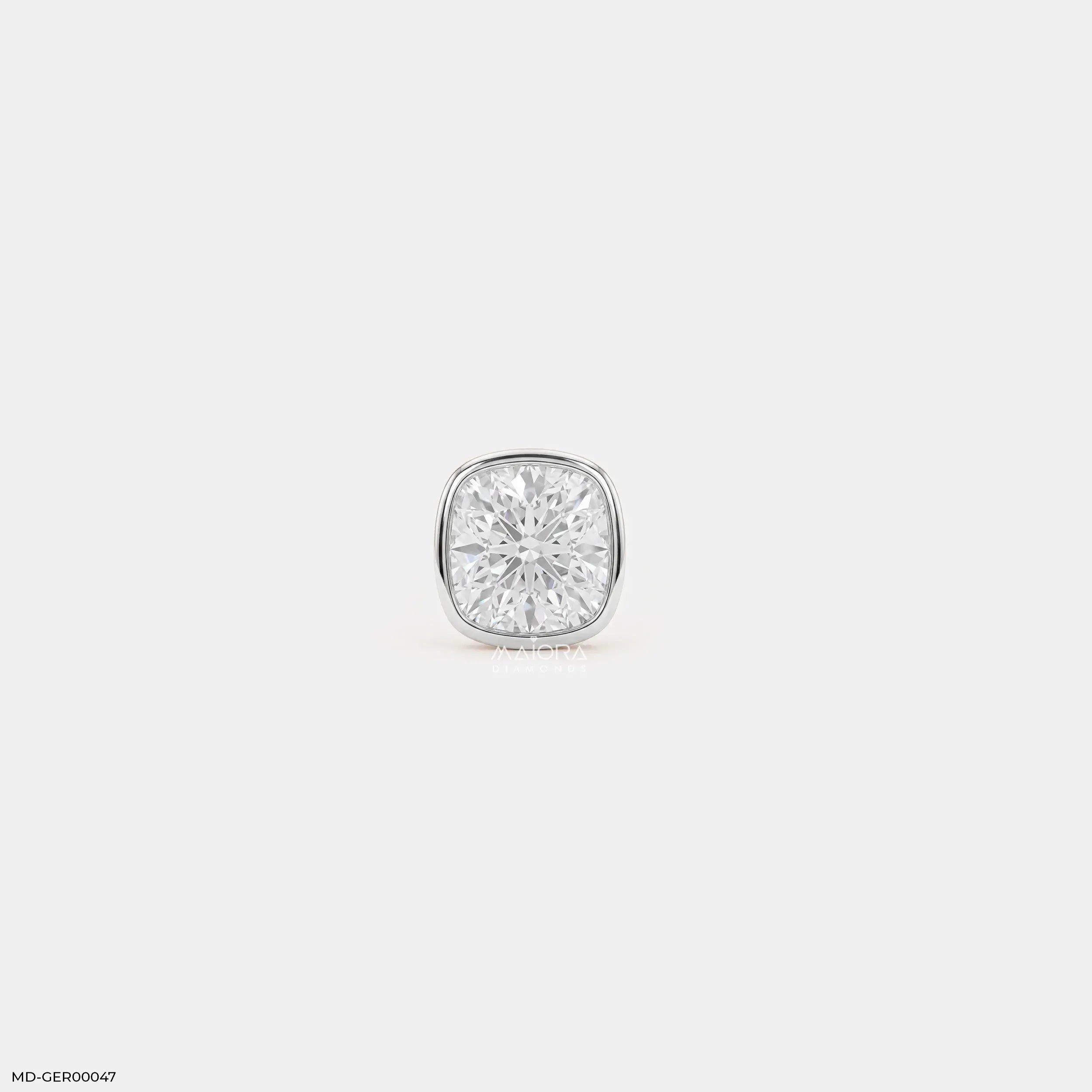 Sparkle Cushion Diamond Mens Stud Earring
