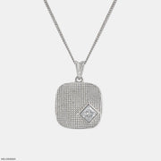 Titans Grid Pendant 9K White Gold