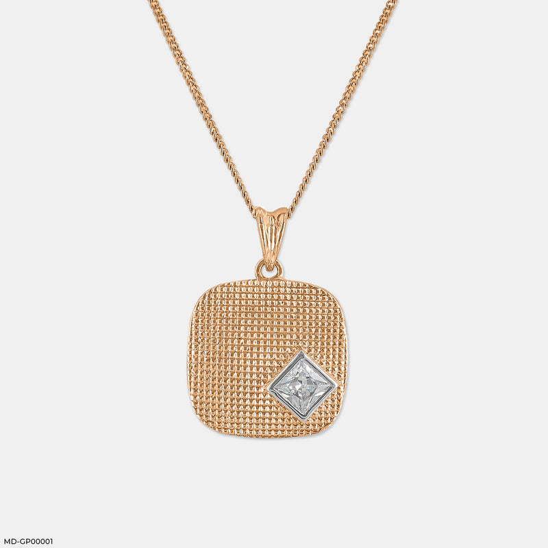 Titans Grid Pendant 14K Yellow Gold