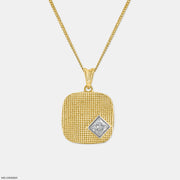 Titans Grid Pendant 14K Yellow Gold