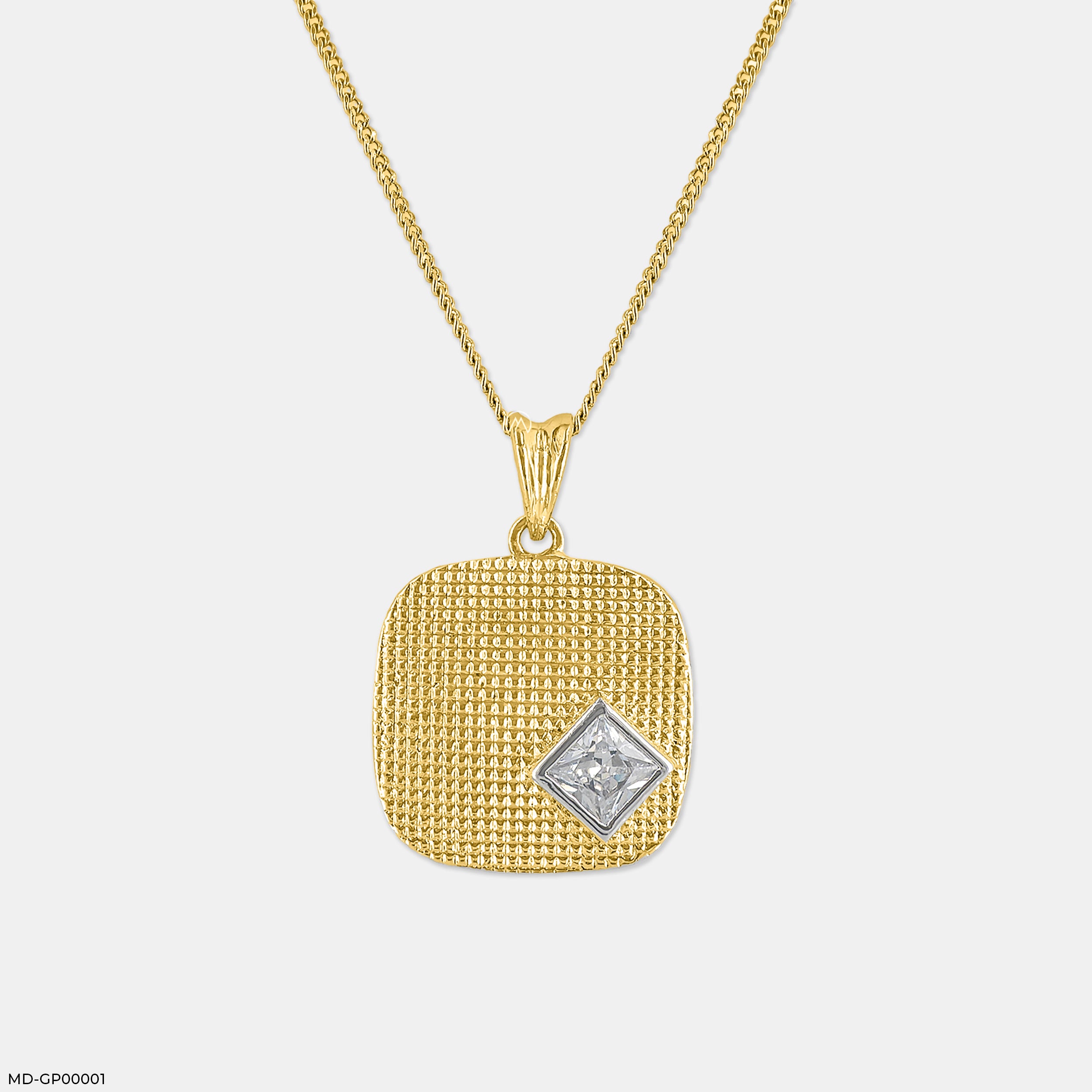 Titans Grid Pendant 14K Yellow Gold
