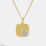 Titans Grid Pendant 14K Yellow Gold