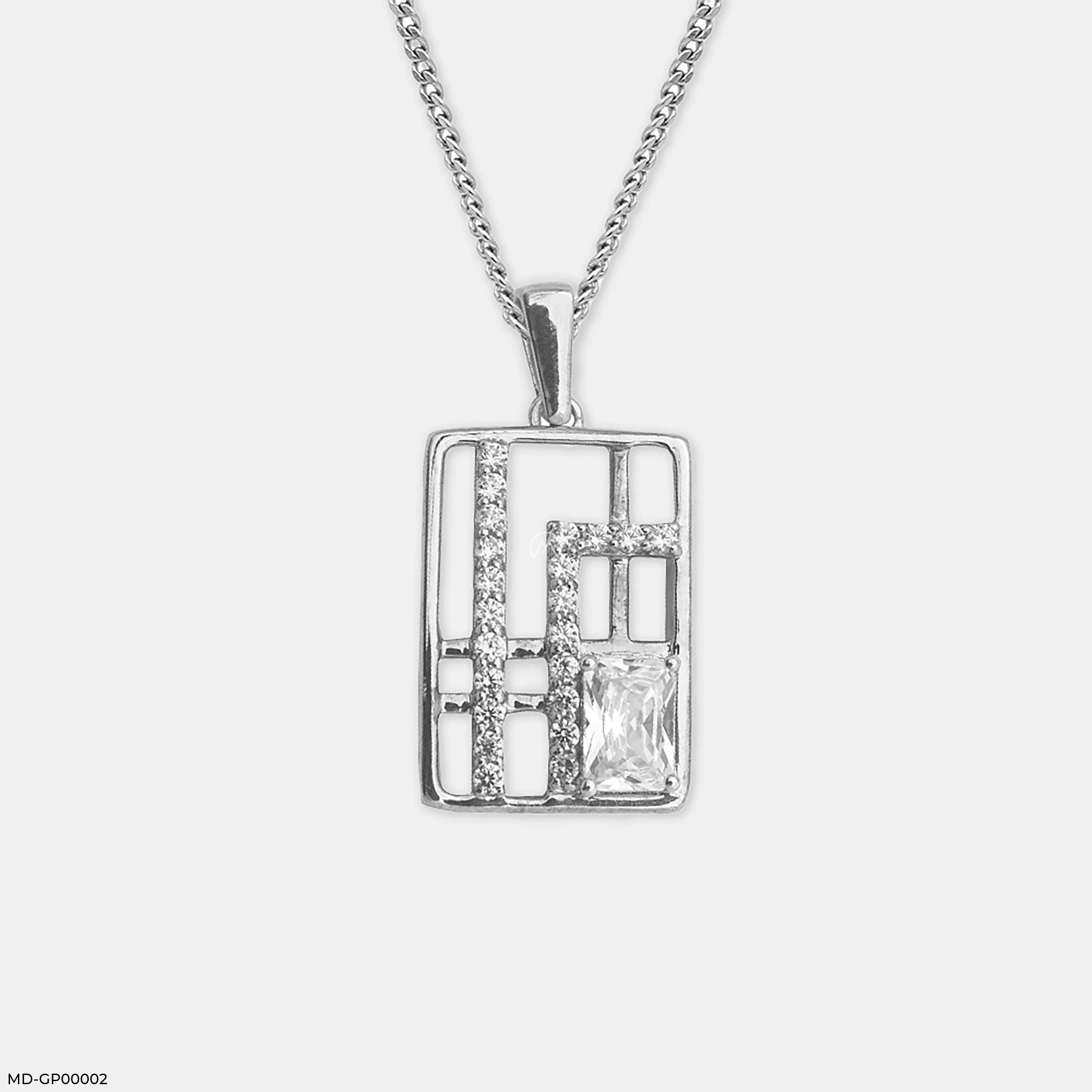 Metropolitan Prism Pendant 9K White Gold