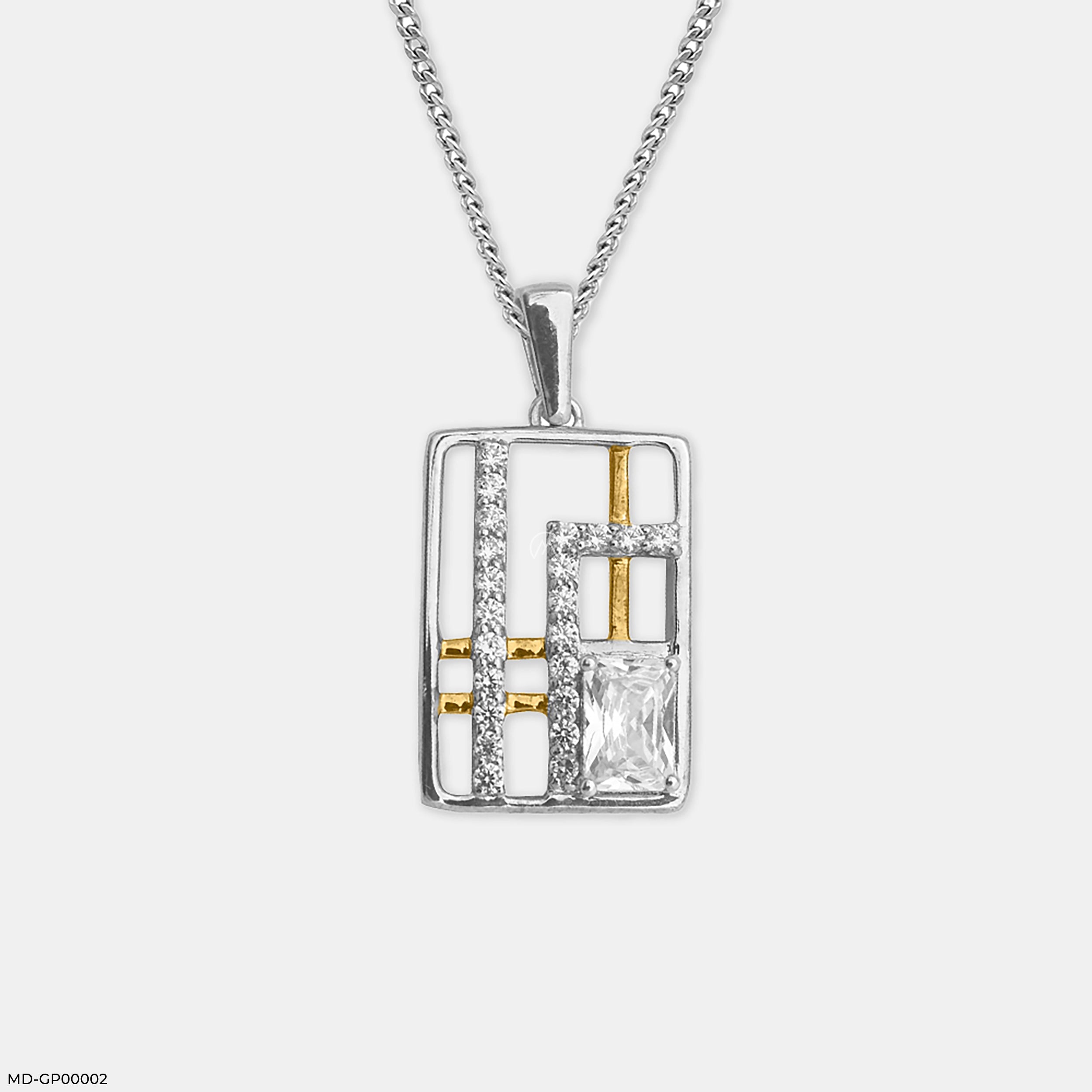 Metropolitan Prism Pendant 9K Yellow Gold