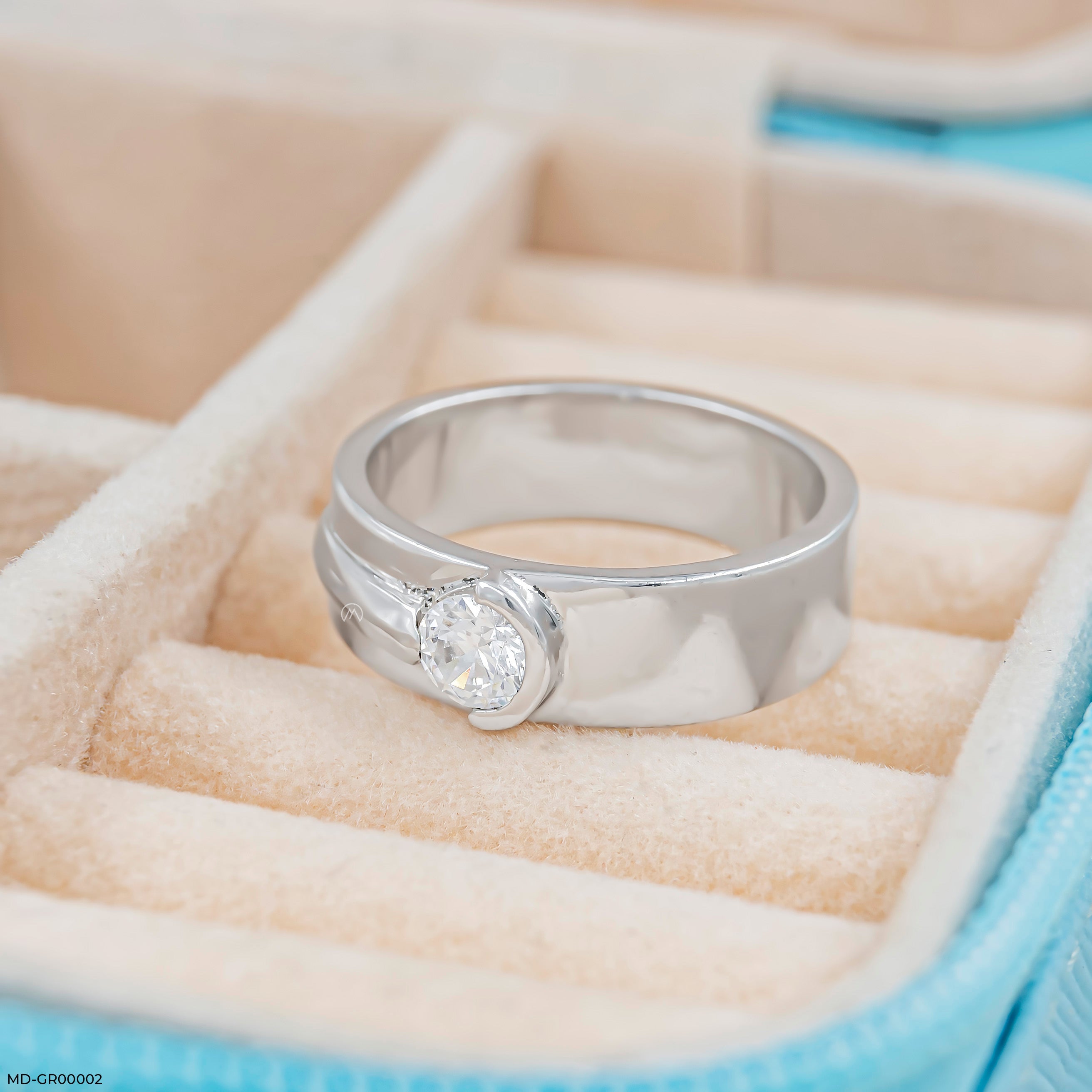 Alex Solitaire Diamond Rings 9K White Gold
