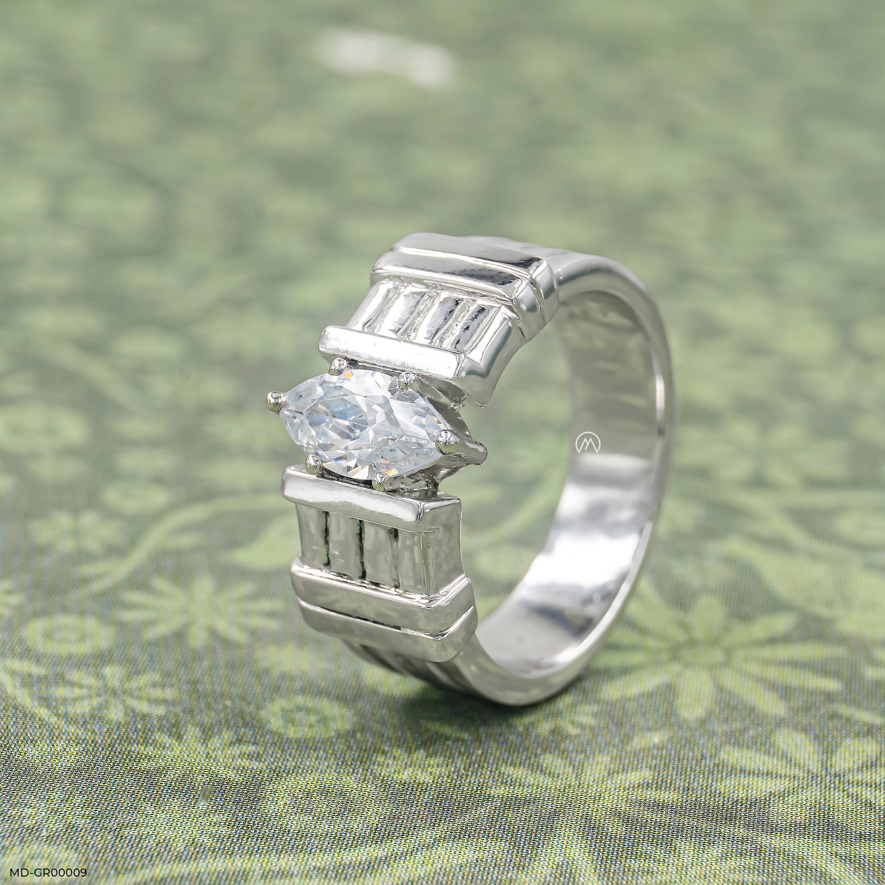 0.75 Carat Marque Solitaire Ring 9K Yellow Gold