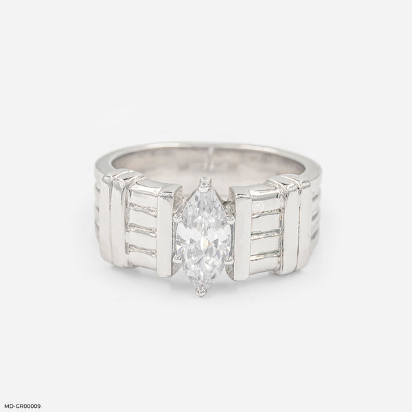 The Cupid Crossover Solitaire Rings 14K White Gold