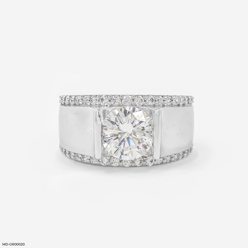 Gent's Diamond Wedding Ring 14K Rose Gold