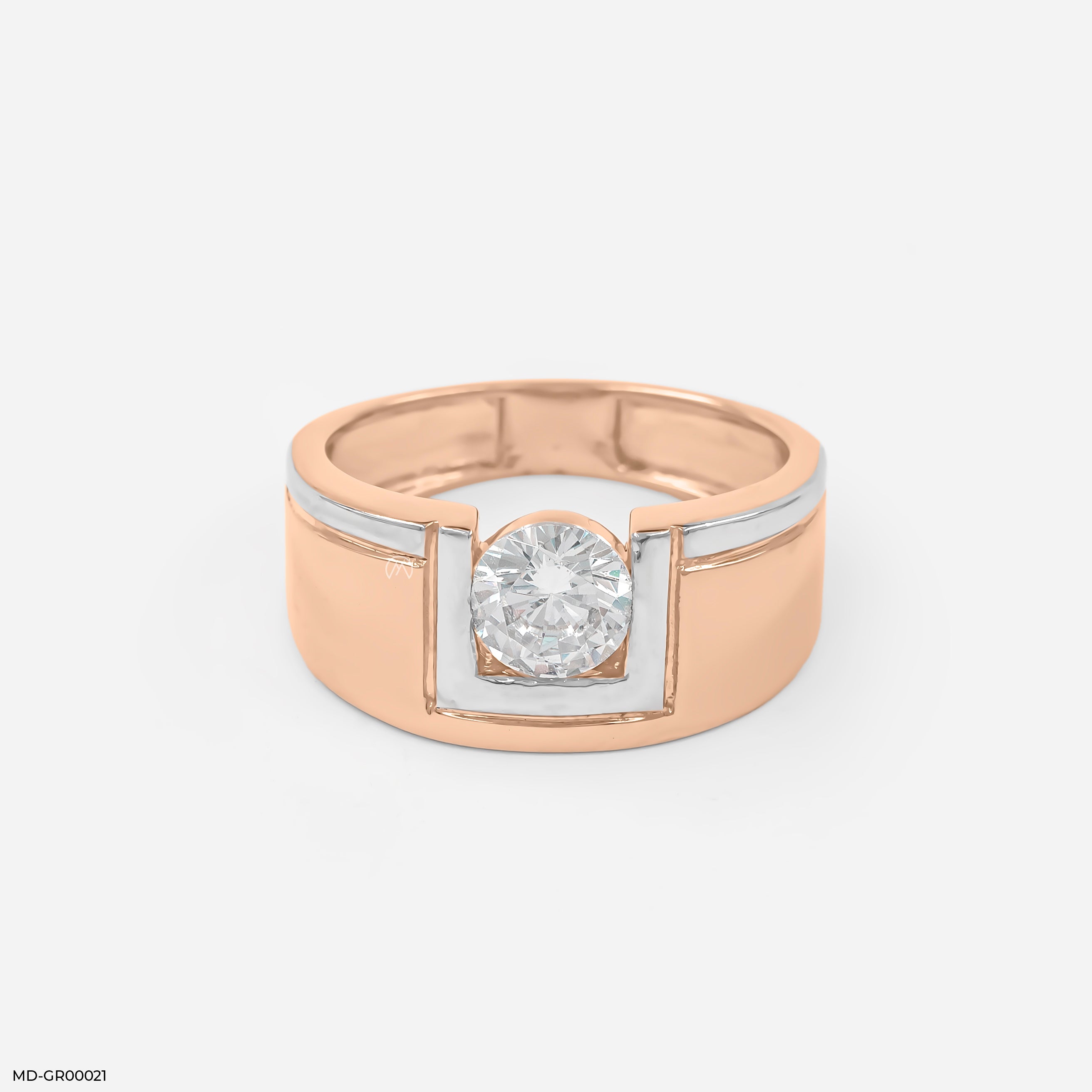Our Treasure Men's Diamond Ring 14K Rose Gold