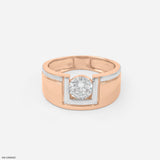 Our Treasure Men's Diamond Ring 14K Rose Gold