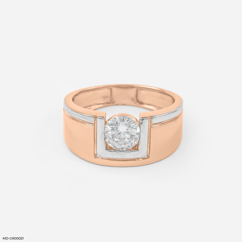 Our Treasure Men's Diamond Ring 14K Rose Gold