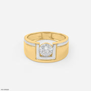 Our Treasure Men's Diamond Ring 14K Yellow Gold