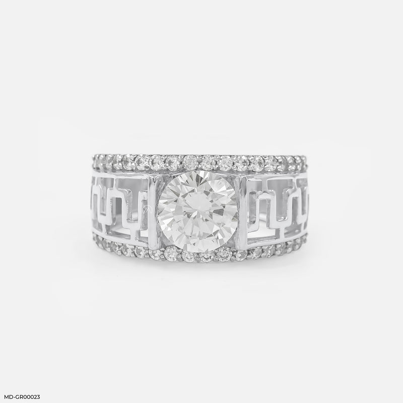 Classic Solitaire Men's Diamond Ring 14K Yellow Gold