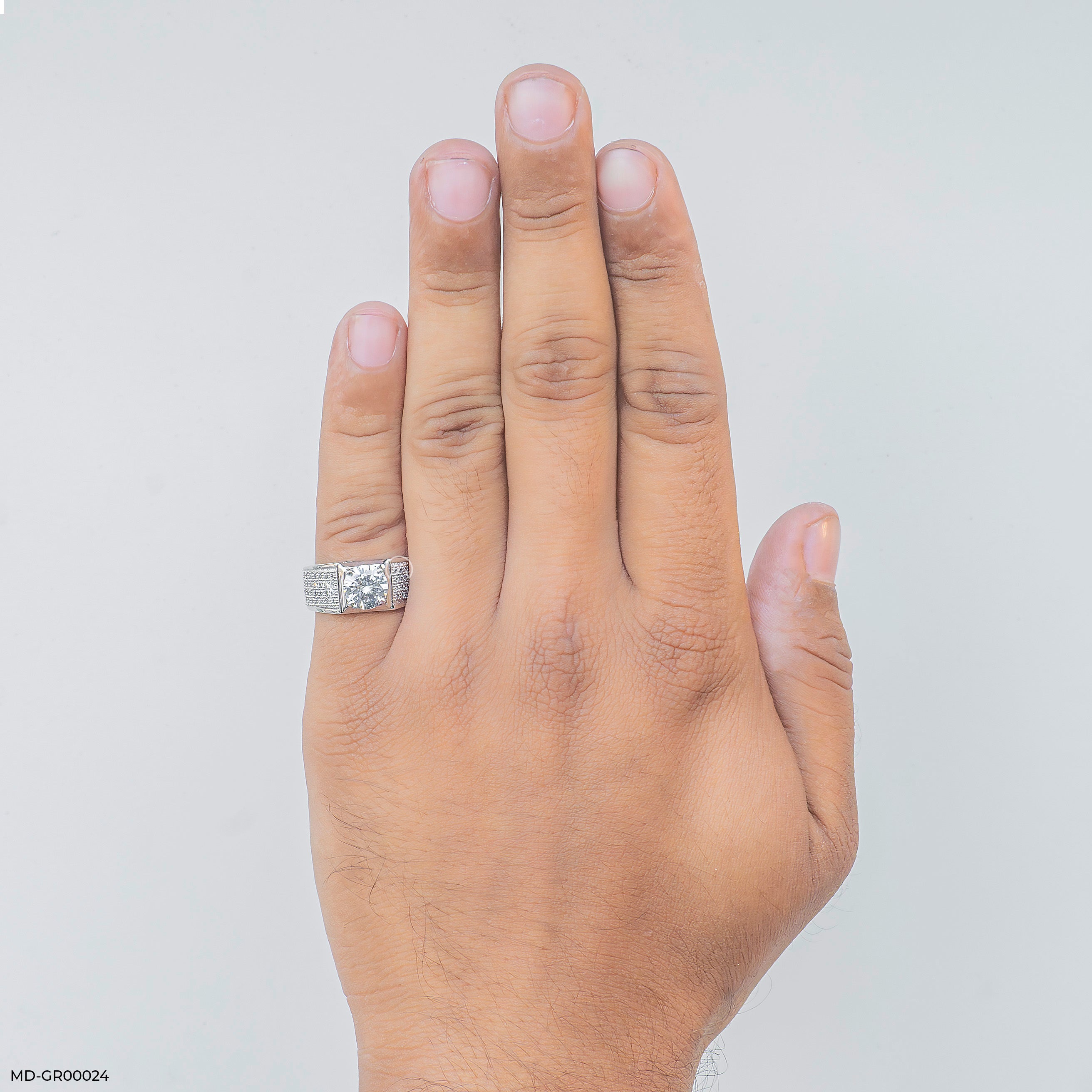 2 Carat Solitaire Heavy Men's Ring