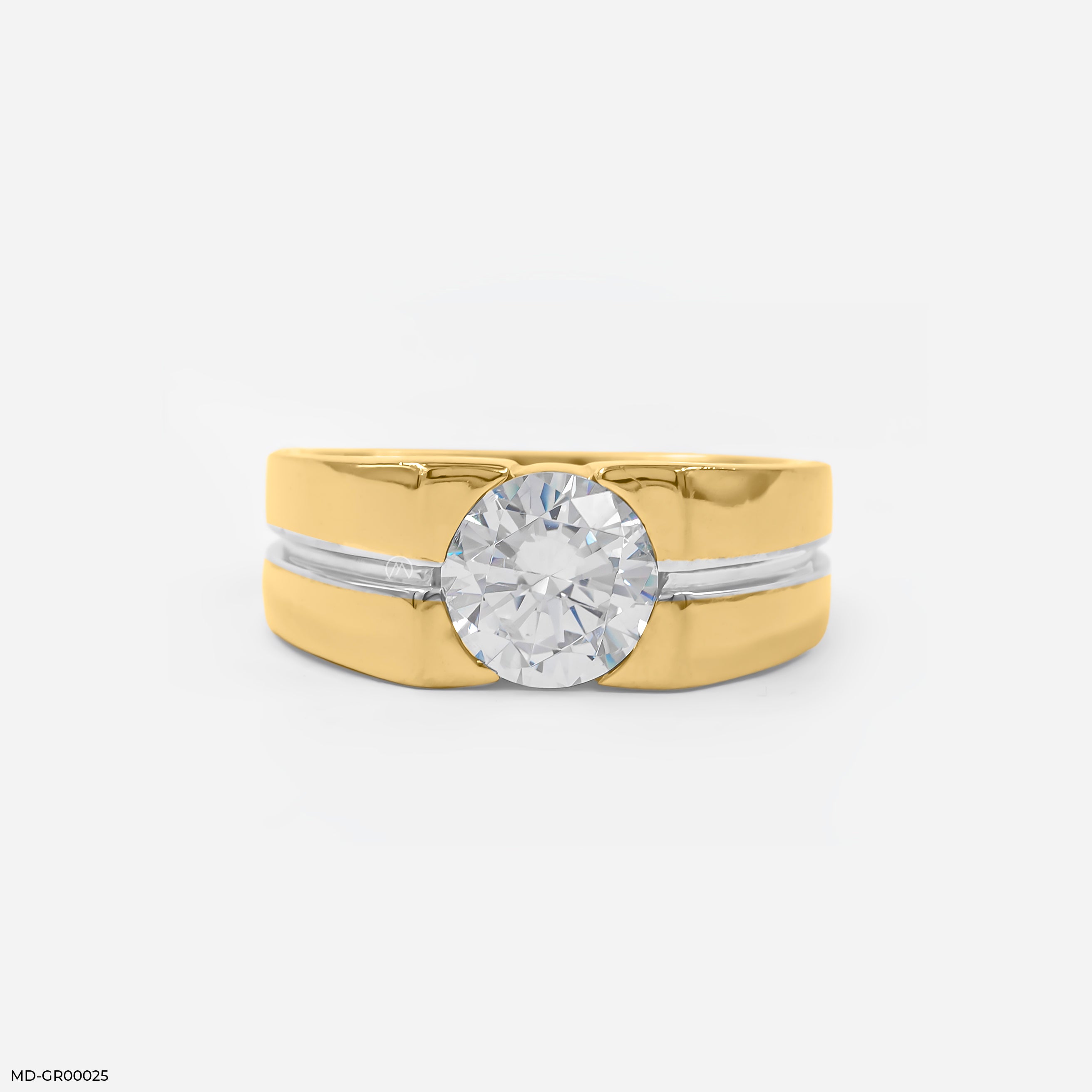 1.75 Carat Model Classic Men's Ring 9K Yellow Gold
