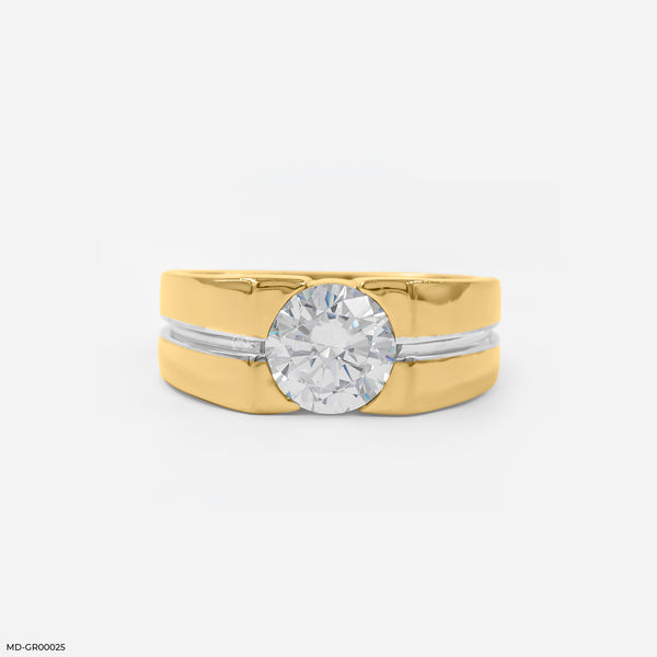 Model Classic Men's Diamond Ring 14K Yellow Gold