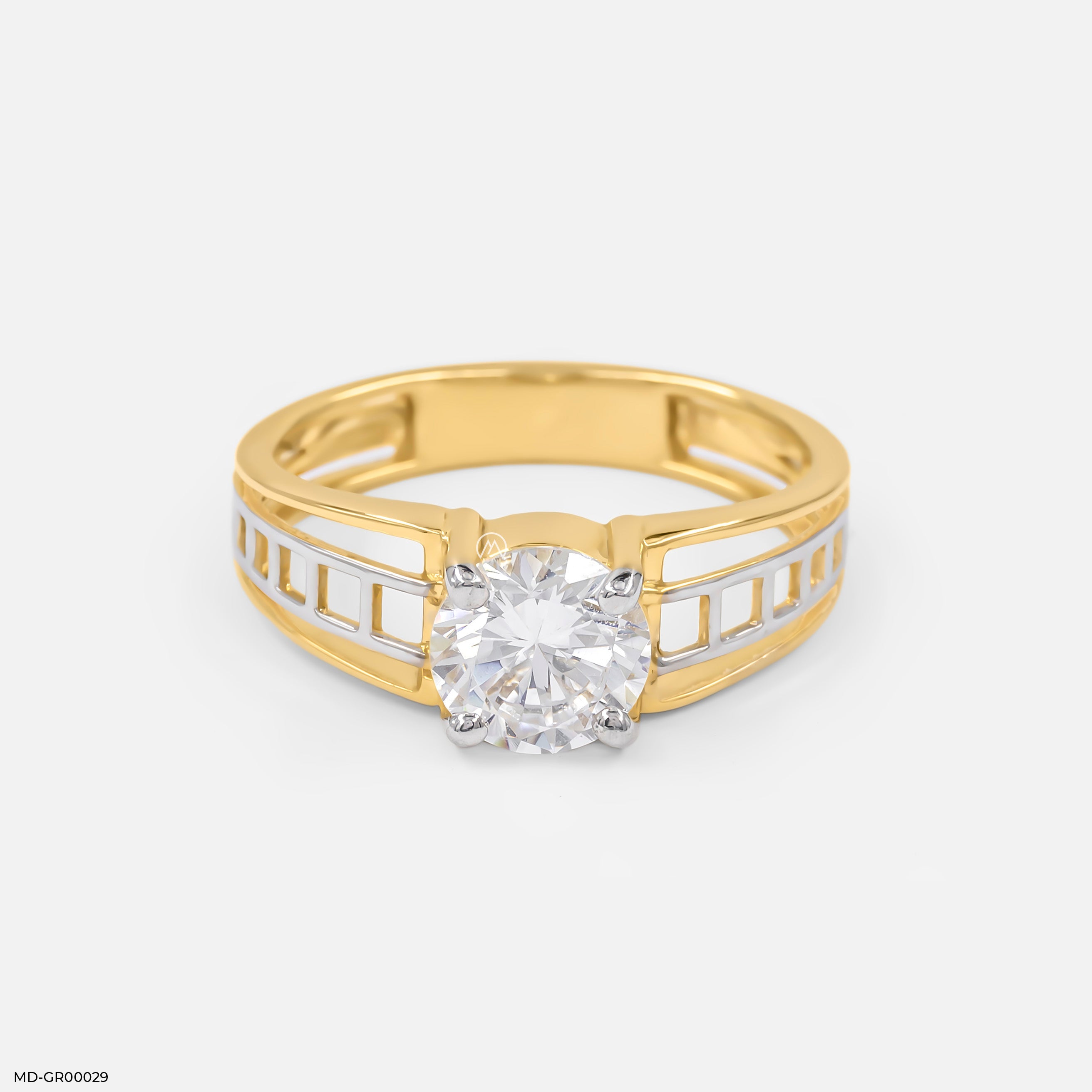 1 Carat Single Men's Diamond Ring 9K Yellow Gold