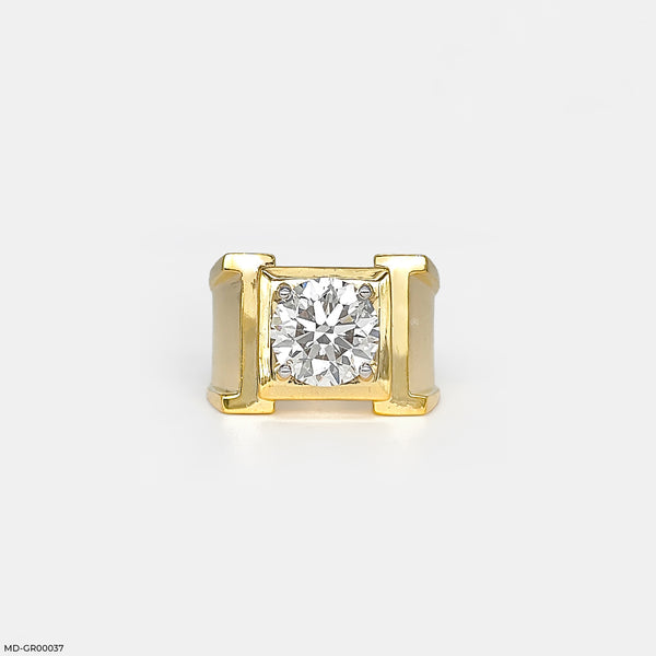 Bezel-Style Solitaire Ring 14K Yellow Gold