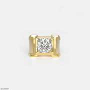 Caliber Solitaire Round Diamond Mens Ring