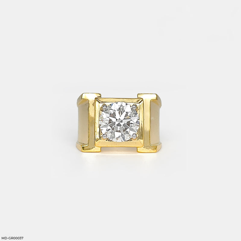 Bezel-Style Solitaire Ring Platinum 950