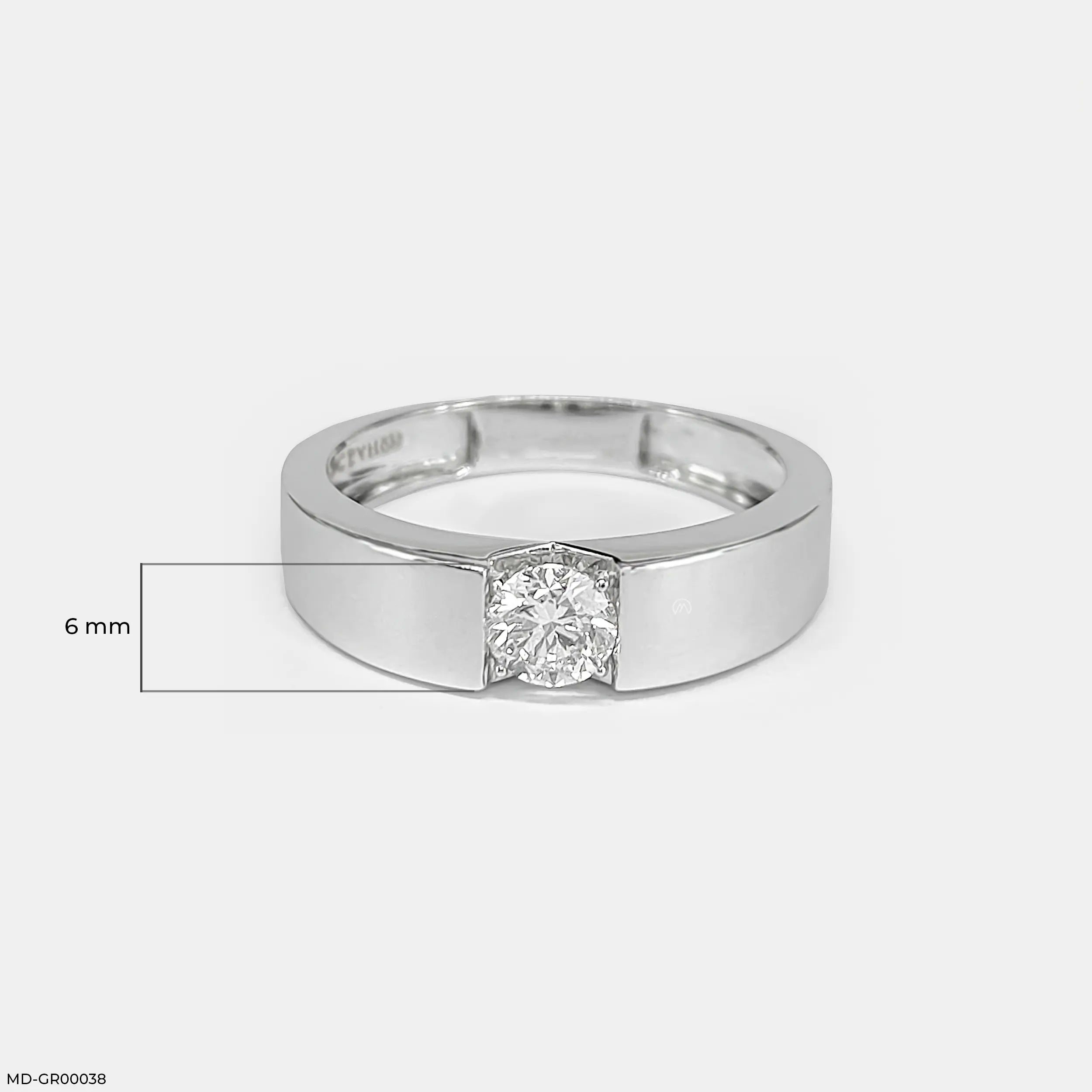 Apex Glam Solitaire Diamond Ring 9K White Gold