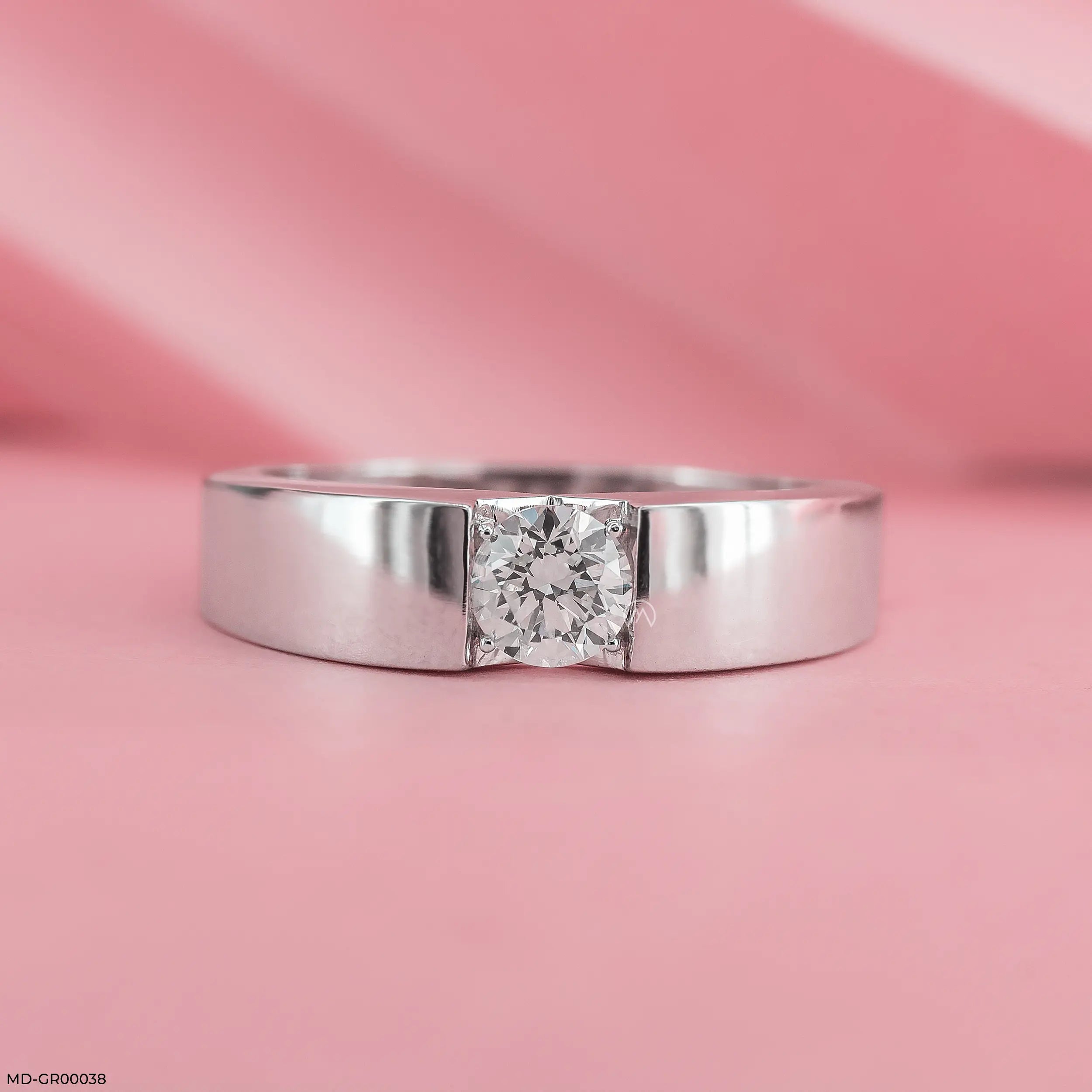 Apex Glam Solitaire Diamond Ring 9K White Gold