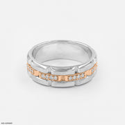 Modern Block Band Ring 9K Rose Gold