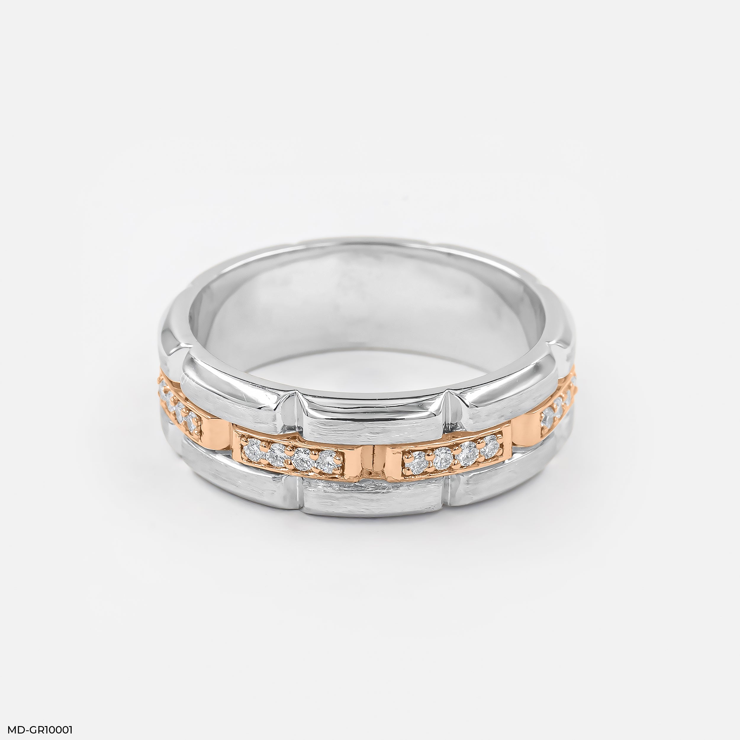 Modern Block Band Ring