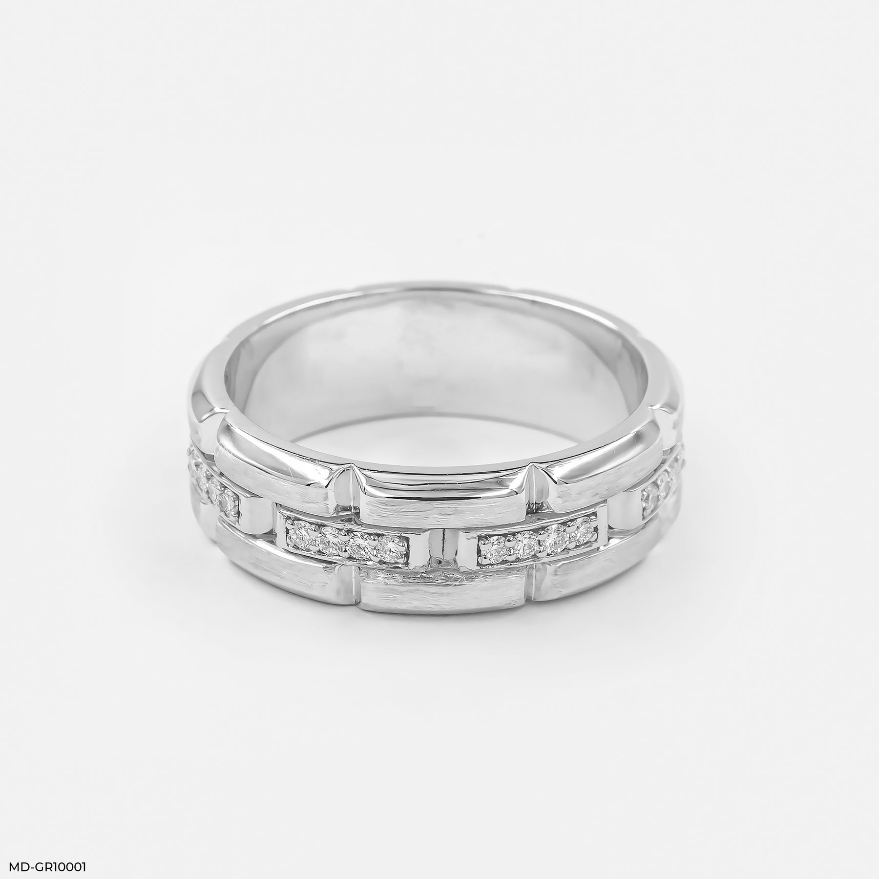 Modern Block Band Ring 9K Rose Gold