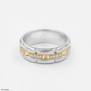 Modern Block Band Ring