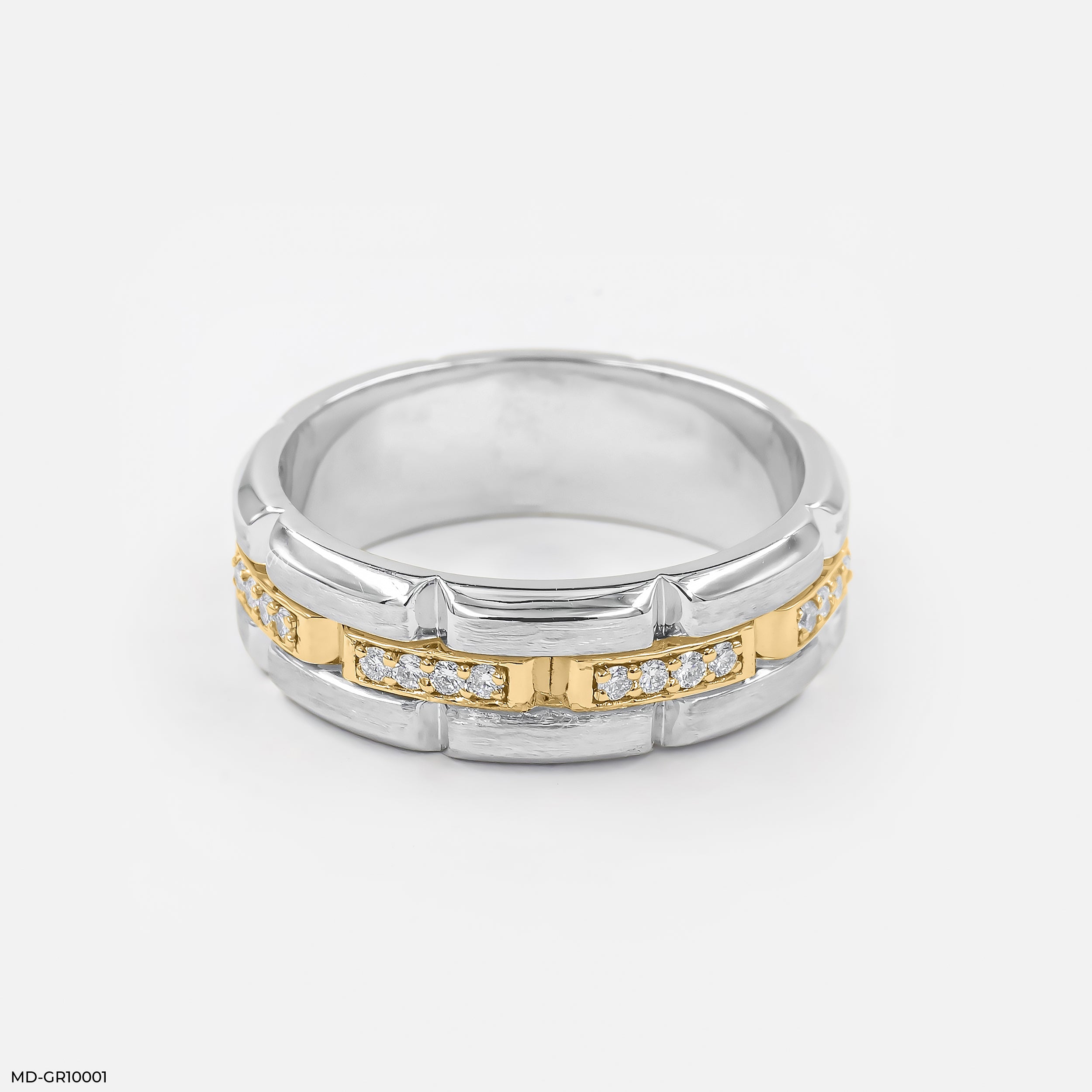 Modern Block Band Ring