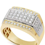 Bold Blink Men's Diamond Rings 14K Yellow Gold
