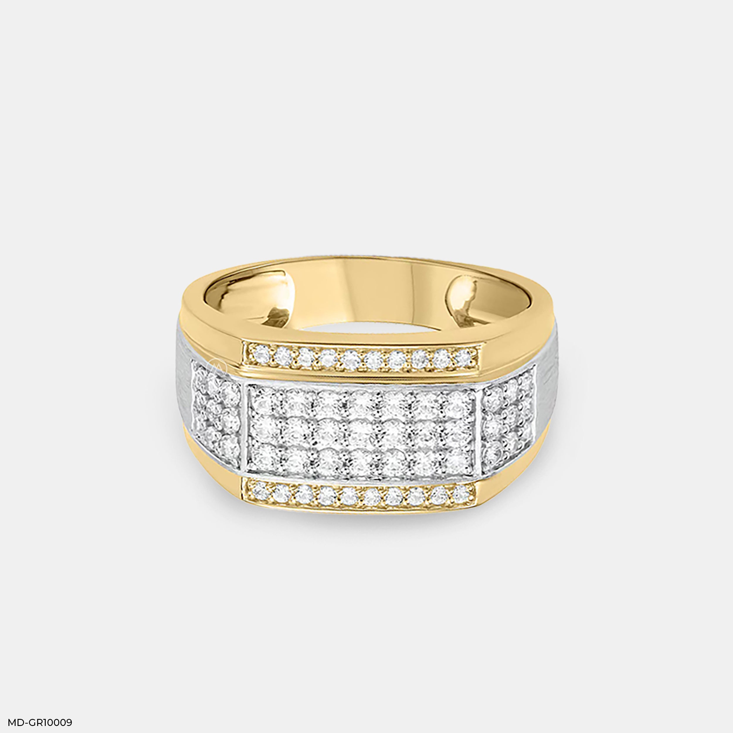 Bold Blink Men's Diamond Rings 9K Yellow Gold