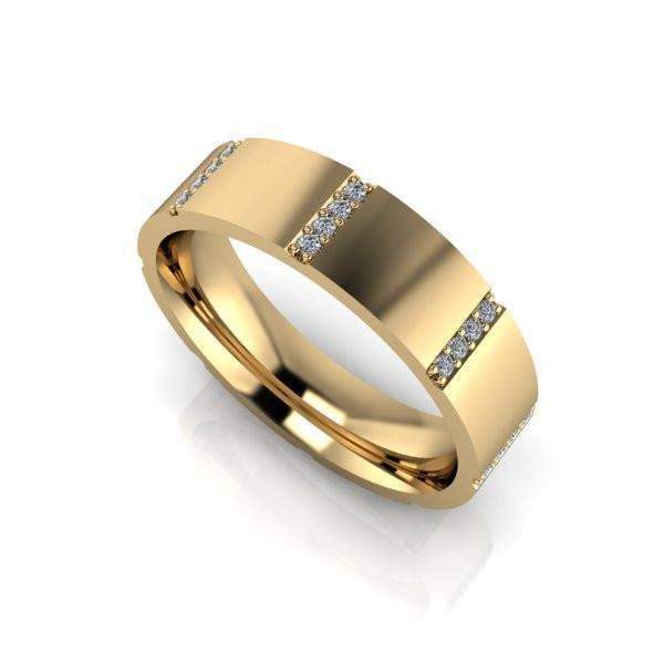 Royal Band Diamond Rings 9K Yellow Gold