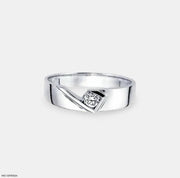 Lone Light Men's Solitaire Rings 14K Rose Gold