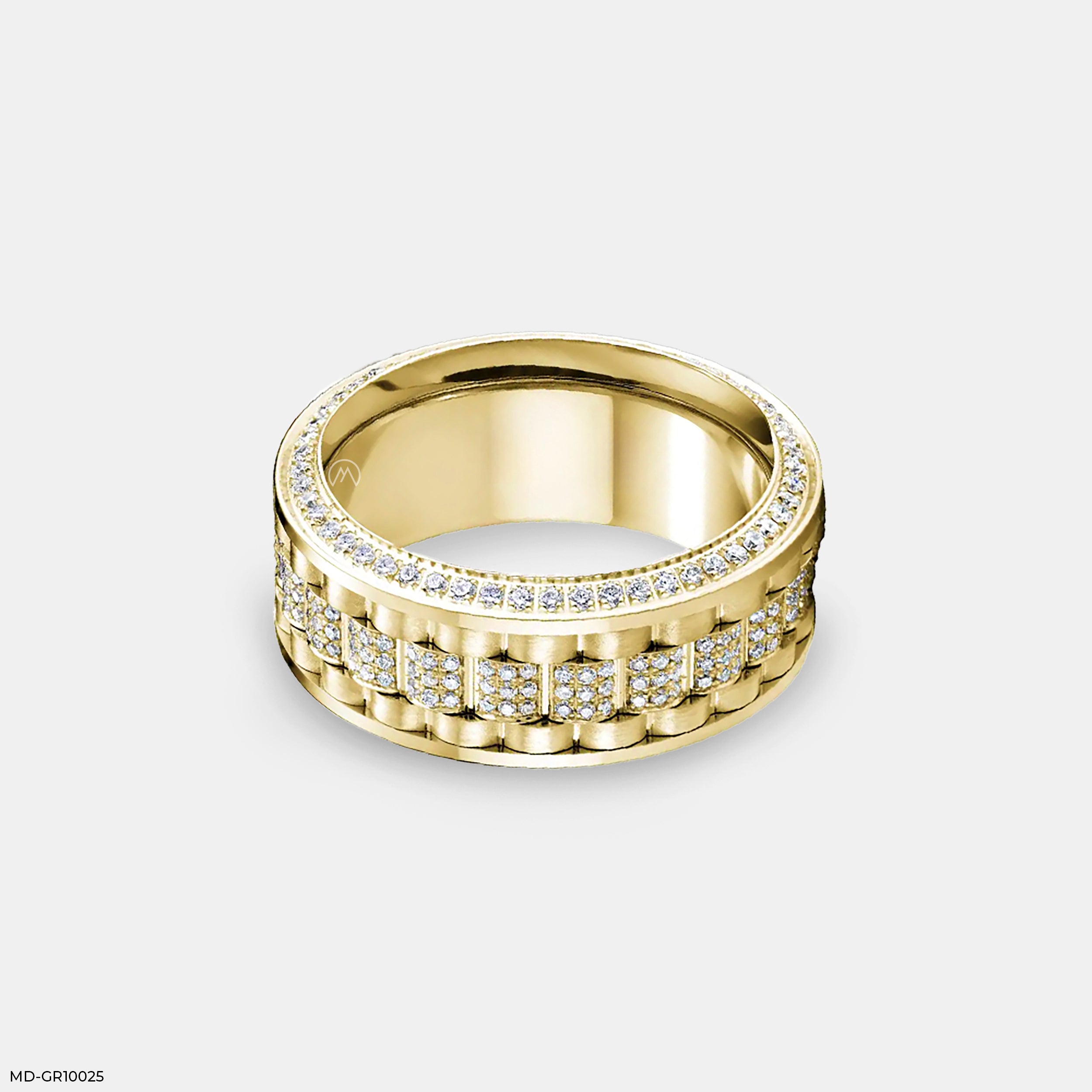 The Empress Men's Diamond Band 9K Yellow Gold