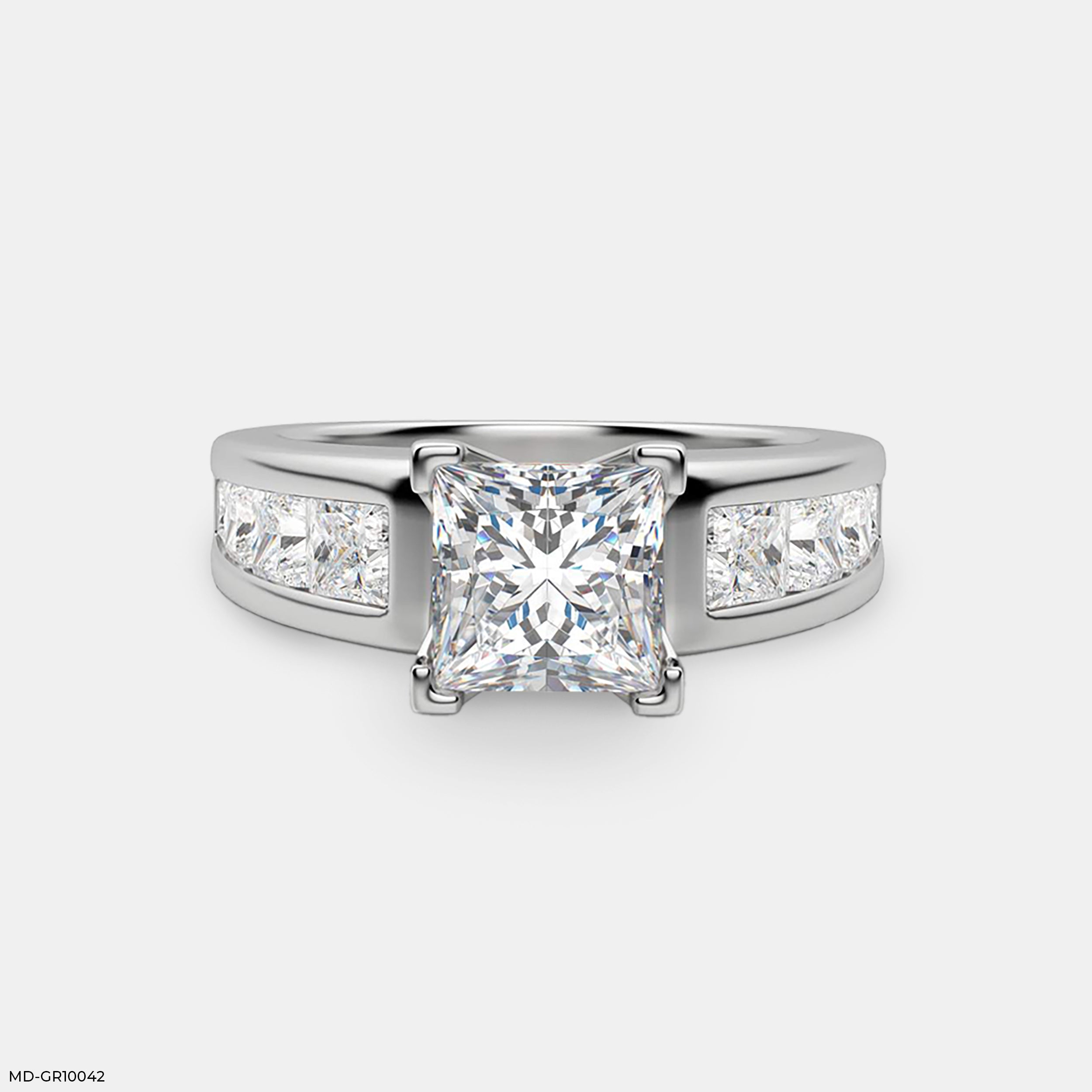 0.50 Carat Princess Cut Timeless Ring 14K Rose Gold