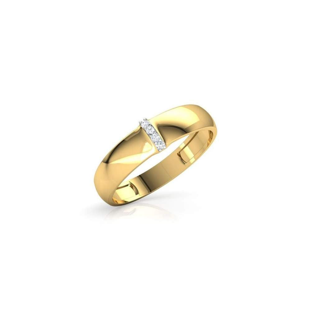 Grace Glow Diamond Men's Bandg 9K Yellow Gold
