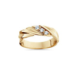 Triad Spark Diamond Men's Rings 9K Yellow Gold