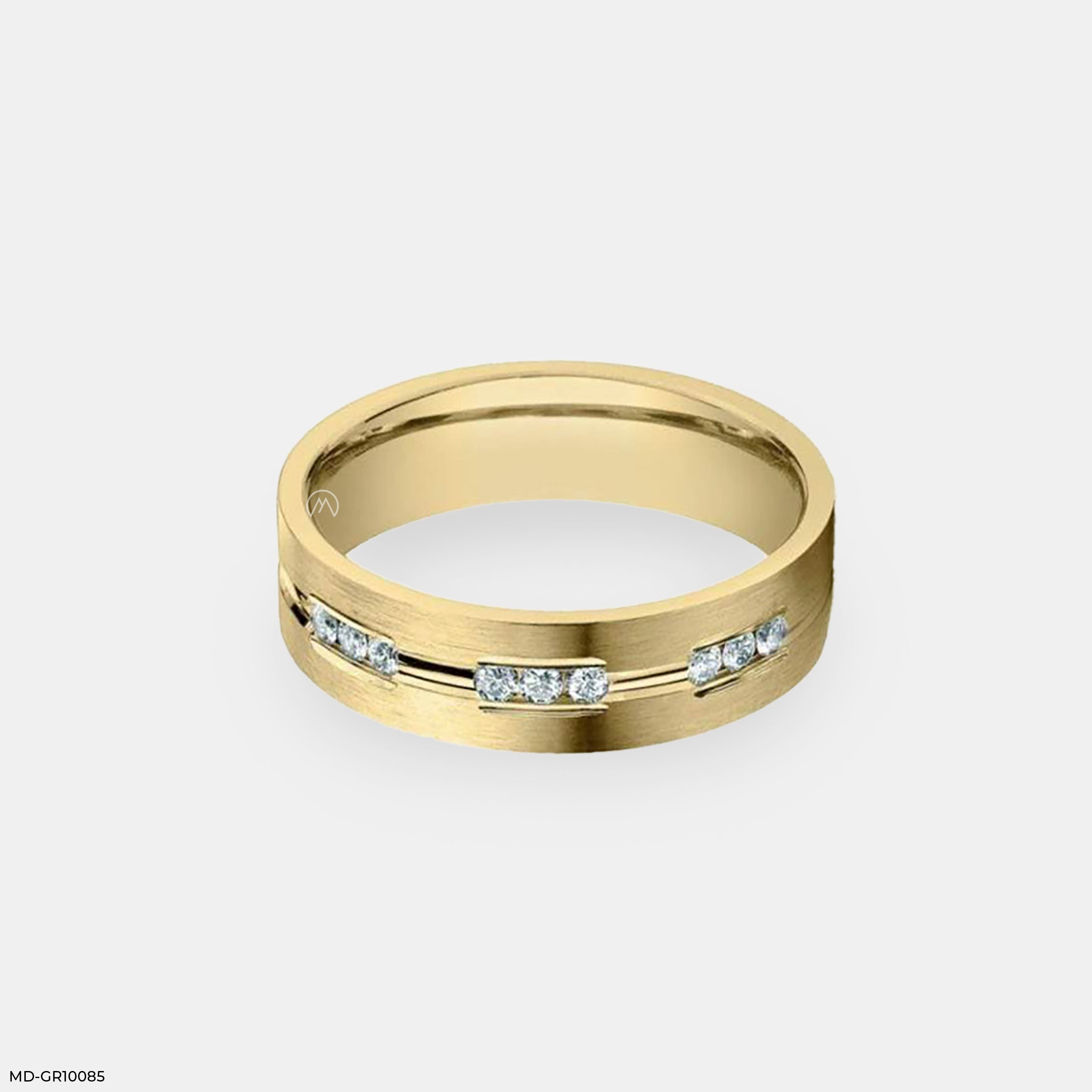 The Prestige Line Men's Diamond Band 9K Yellow Gold