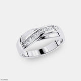 The Gleaming Orb Men's Diamond Band 18K Rose Gold